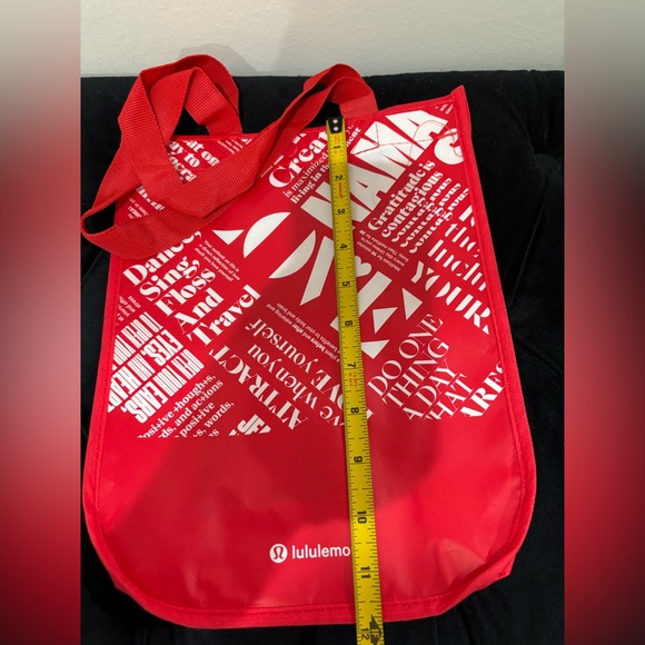 Lululemon Athletica Bold Red Graphic Tote - Picture 3 of 4
